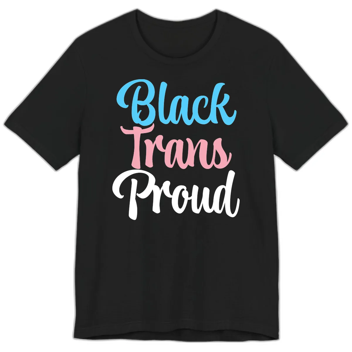 Block Trans Proud Premium T-Shirt in Black