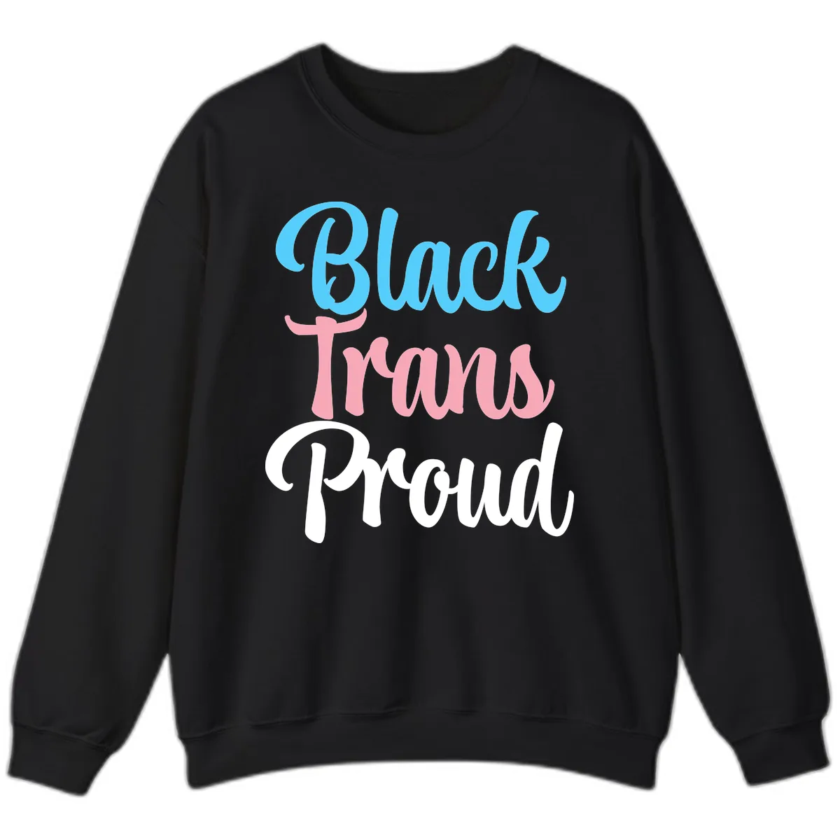 Block Trans Proud Sweatshirt in Black