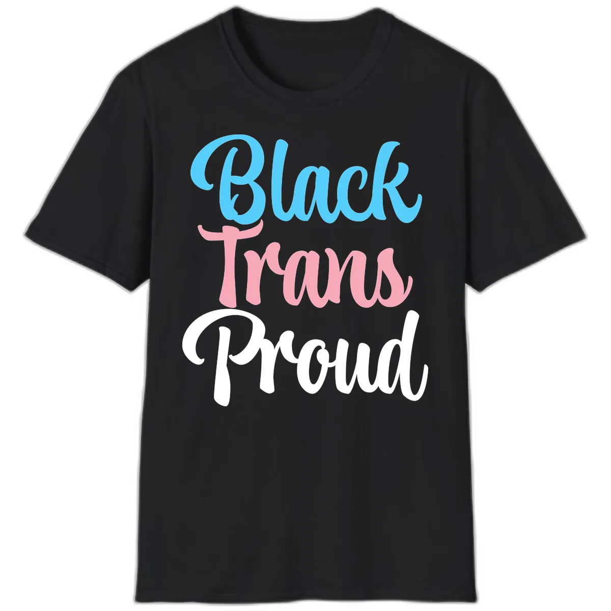 Block Trans Proud T-Shirt in Black