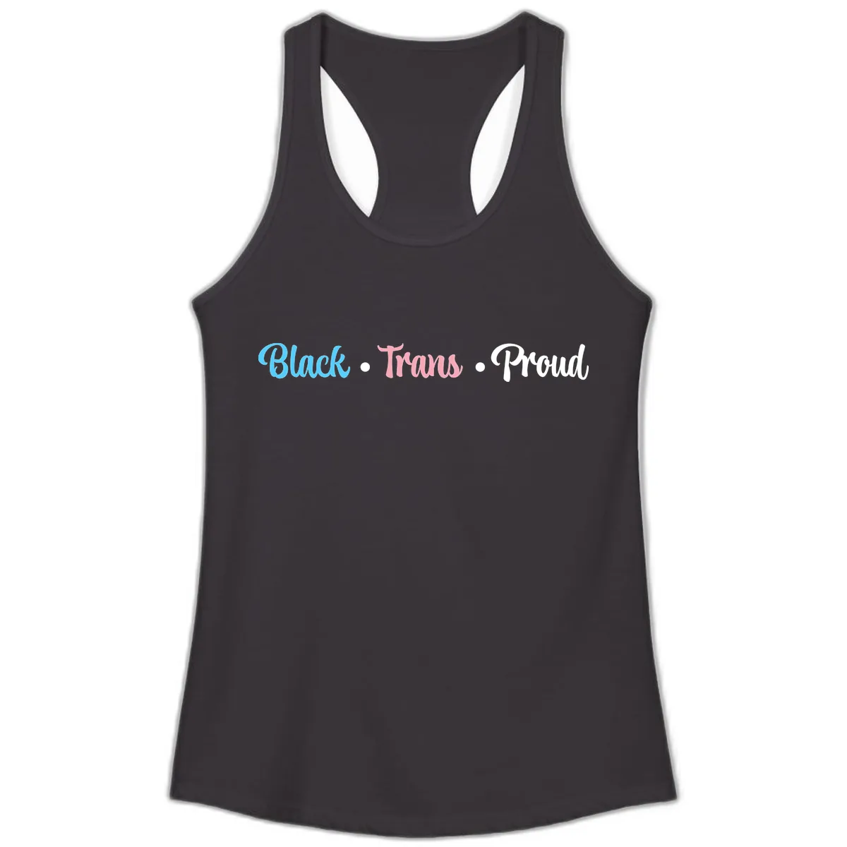 Black Trans Proud Ladies Tank in Black