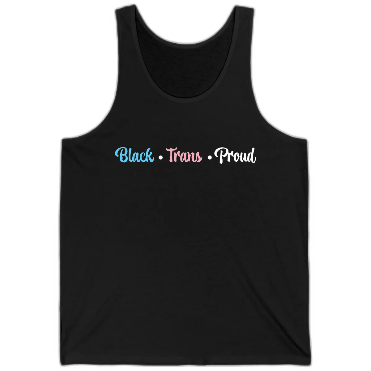 Black Trans Proud Tank in Black