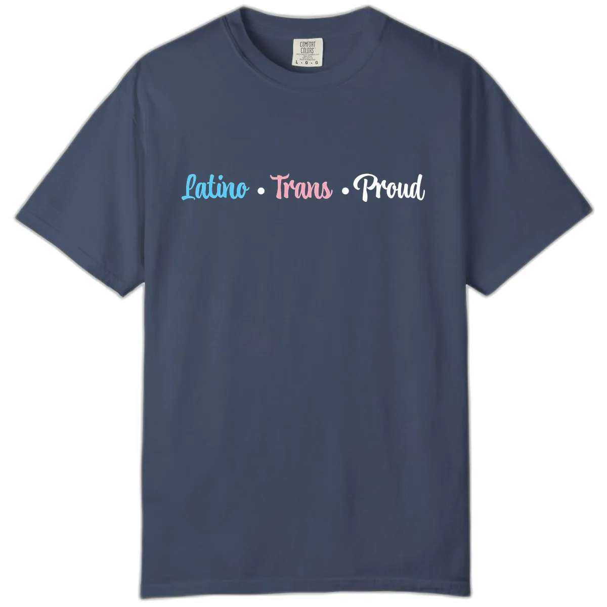 Latino Trans Proud Comfort Color in Midnight