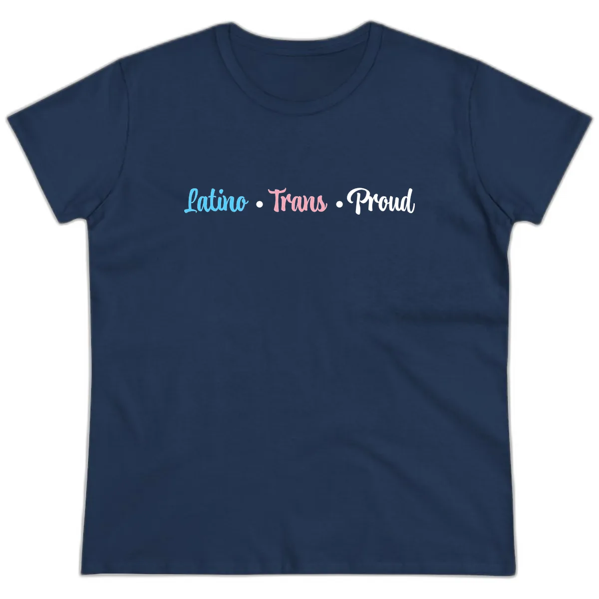 Latino Trans Proud Ladies Tee in Navy