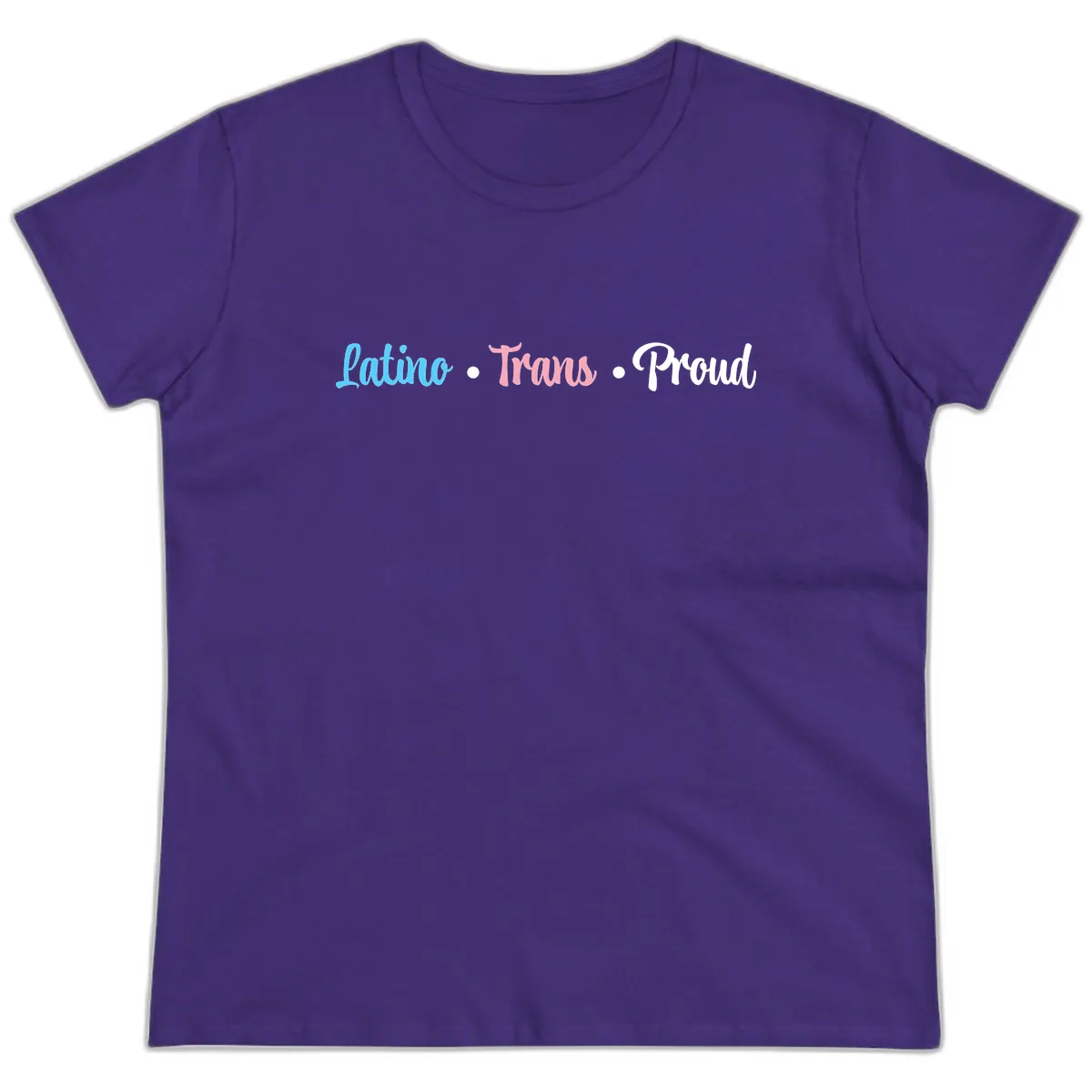 Latino Trans Proud Ladies Tee in Purple