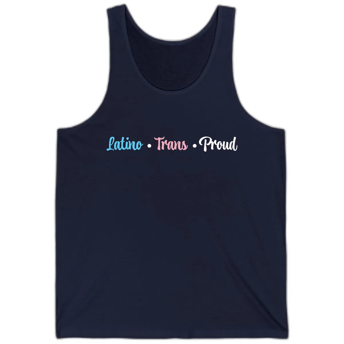 Latino Trans Proud Tank in Navy