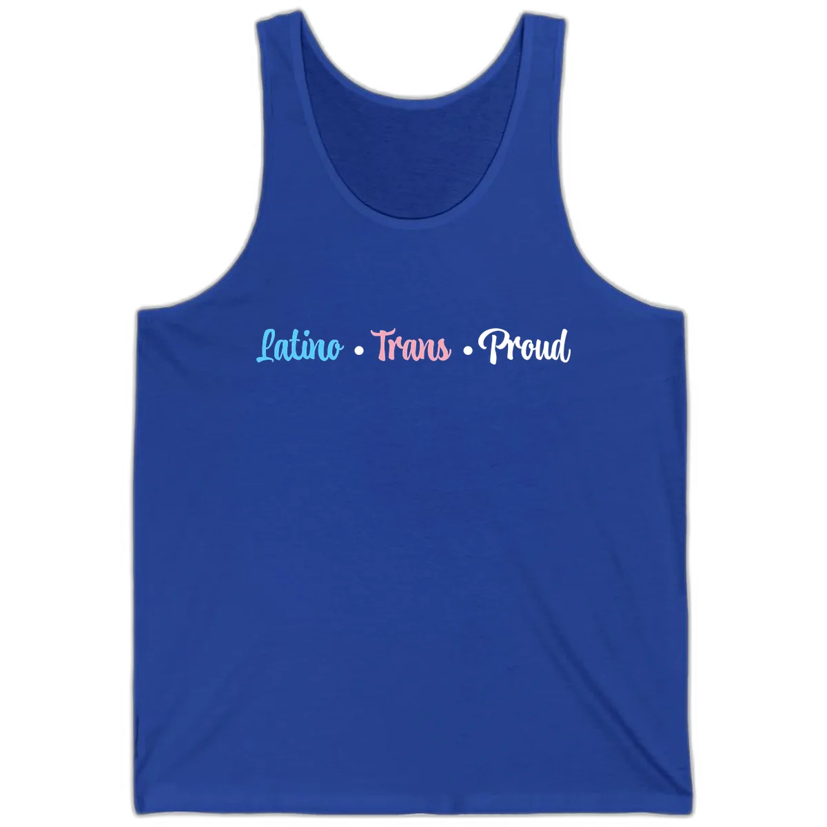 Latino Trans Proud Tank in True Royal