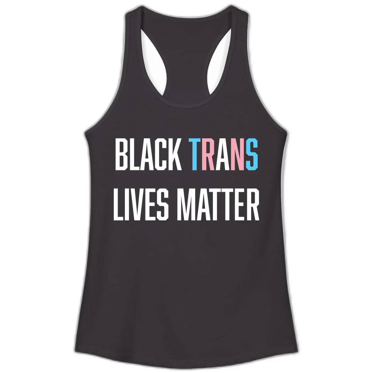 Black Trans Lives Matter Ladies Tank in Black