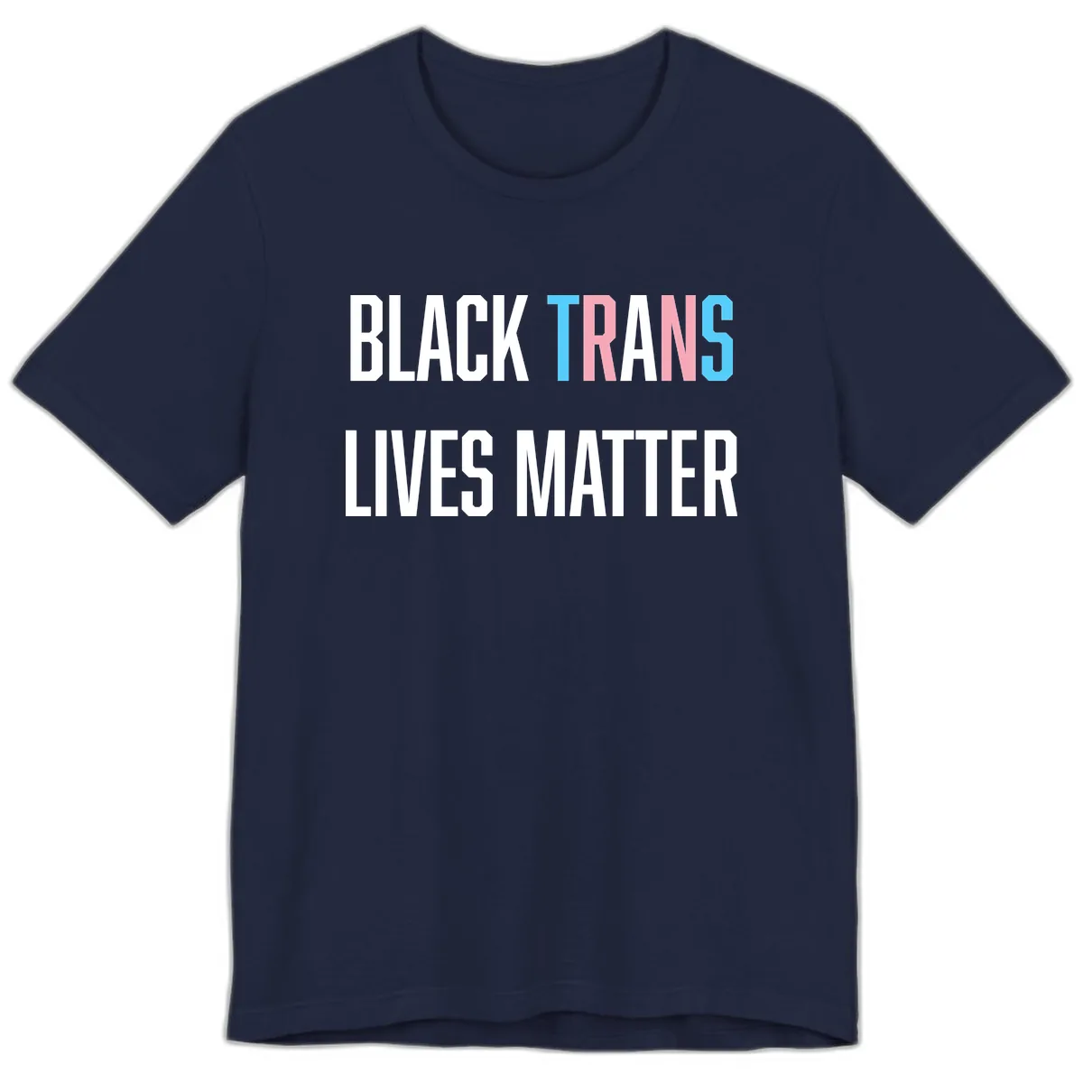 Black Trans Lives Matter Premium T-Shirt in Navy