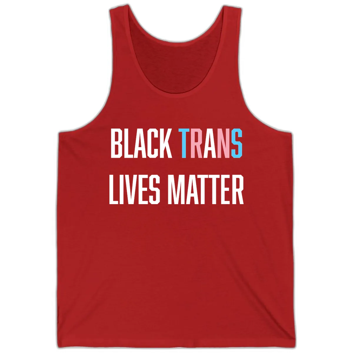 Black Trans Lives Matter Tank in Red