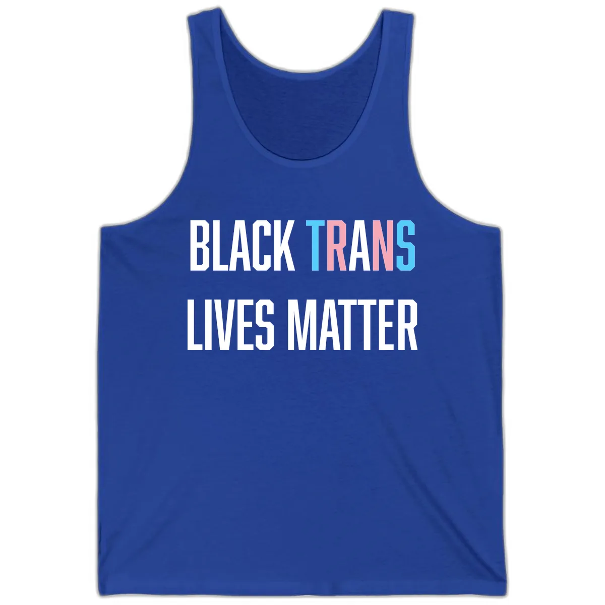 Black Trans Lives Matter Tank in True Royal