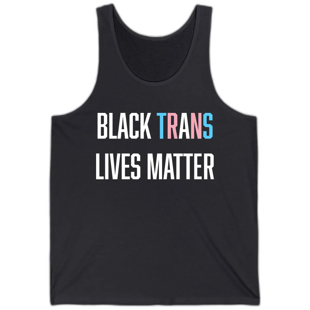 Black Trans Lives Matter Tank in Dark Grey