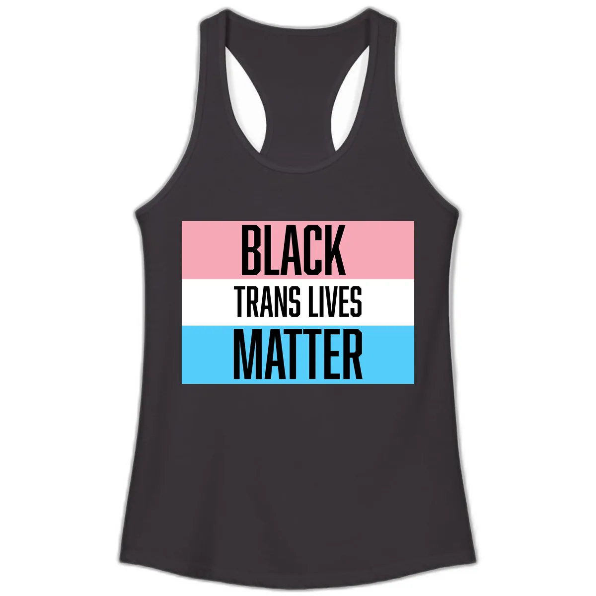 Black Trans Lives Matter Ladies Tank in Black