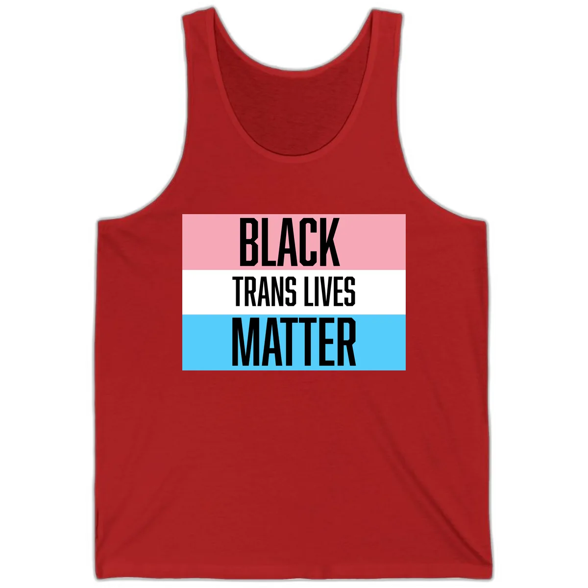 Black Trans Lives Matter Tank in Red