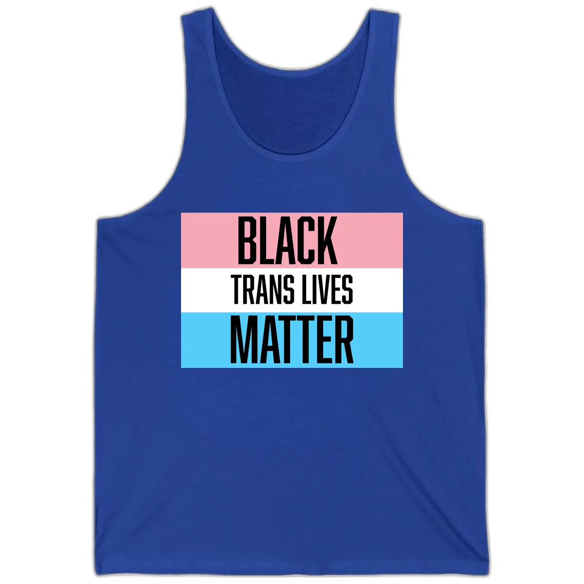 Black Trans Lives Matter Tank in True Royal