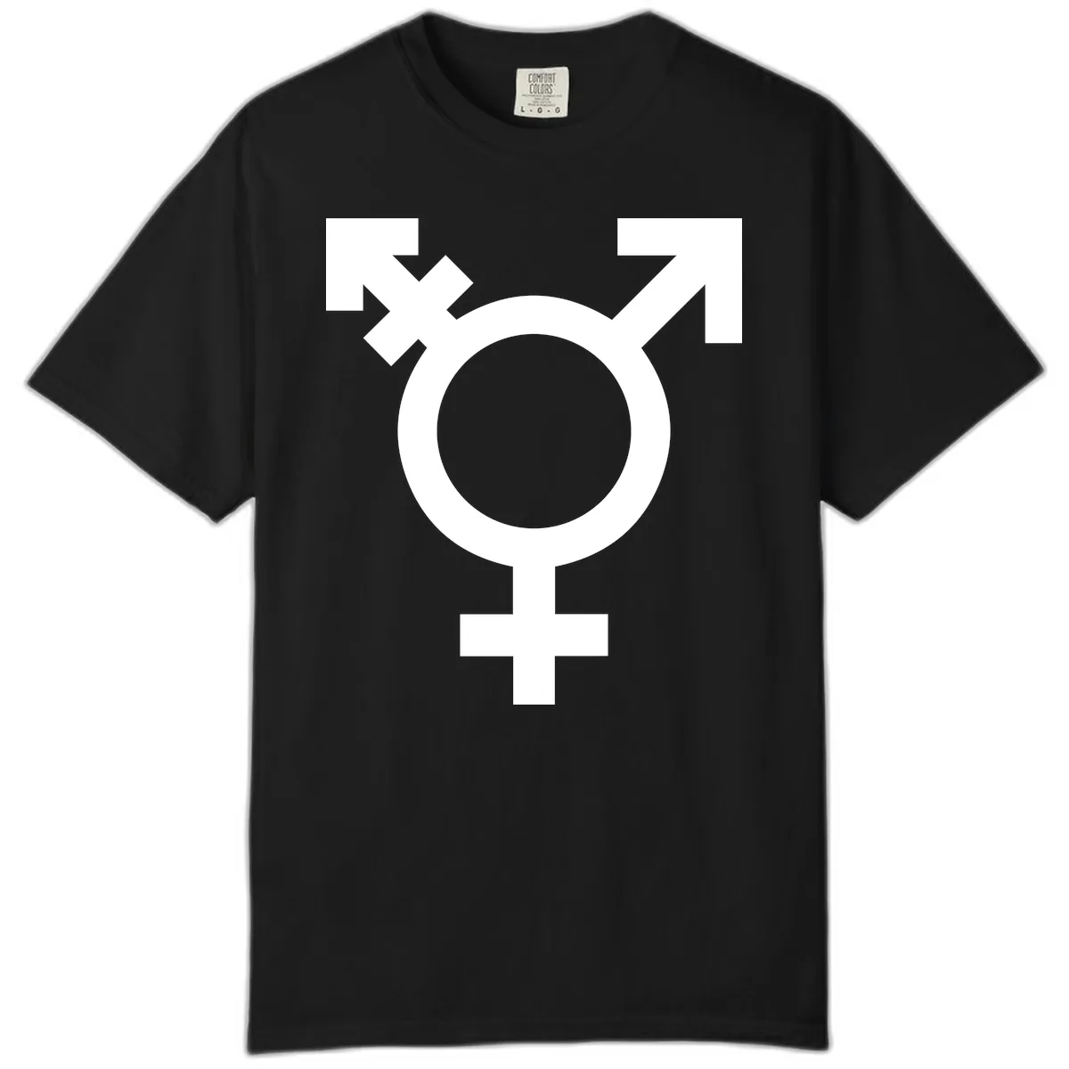 Trans Pride Symbol Comfort Color in Black