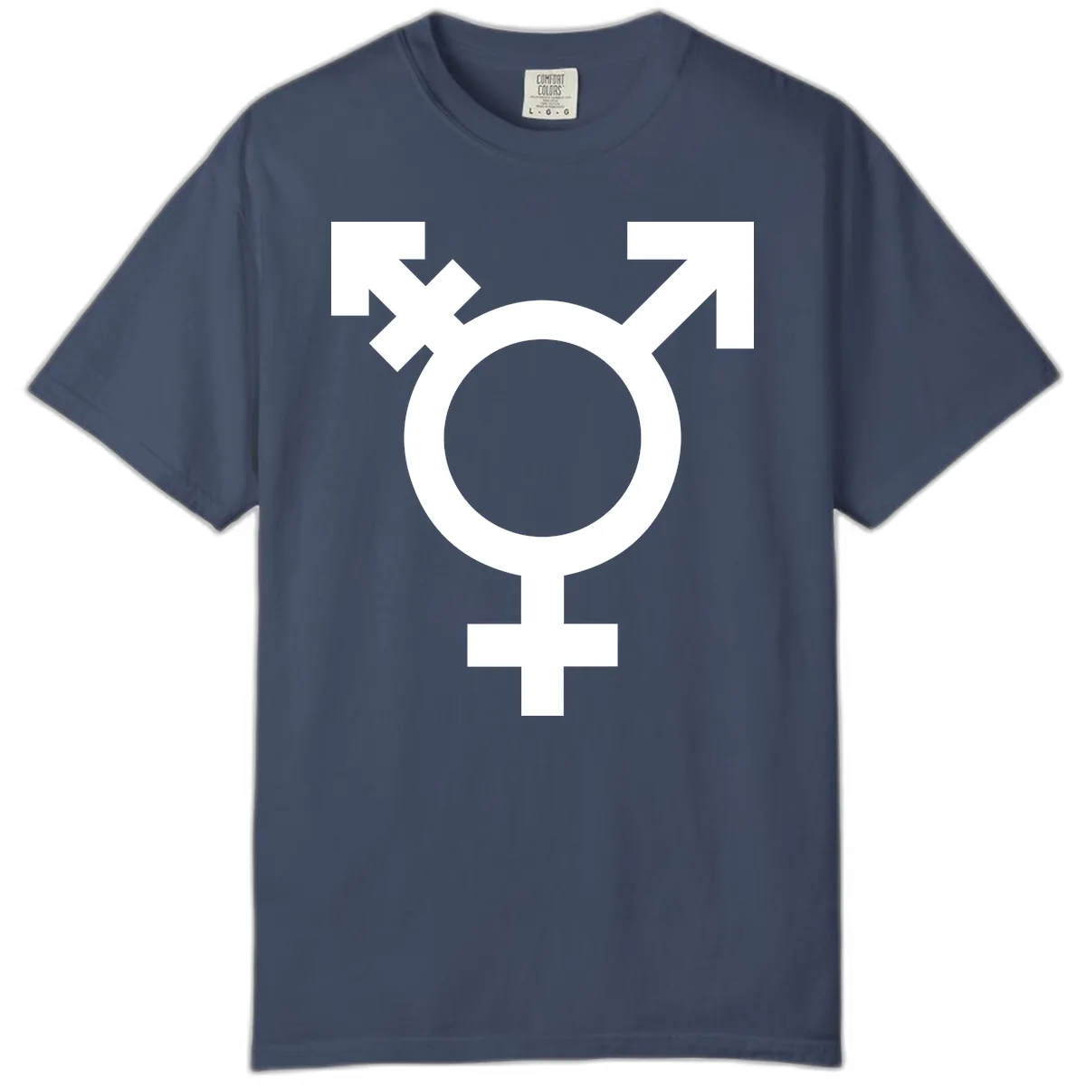 Trans Pride Symbol Comfort Color in Midnight