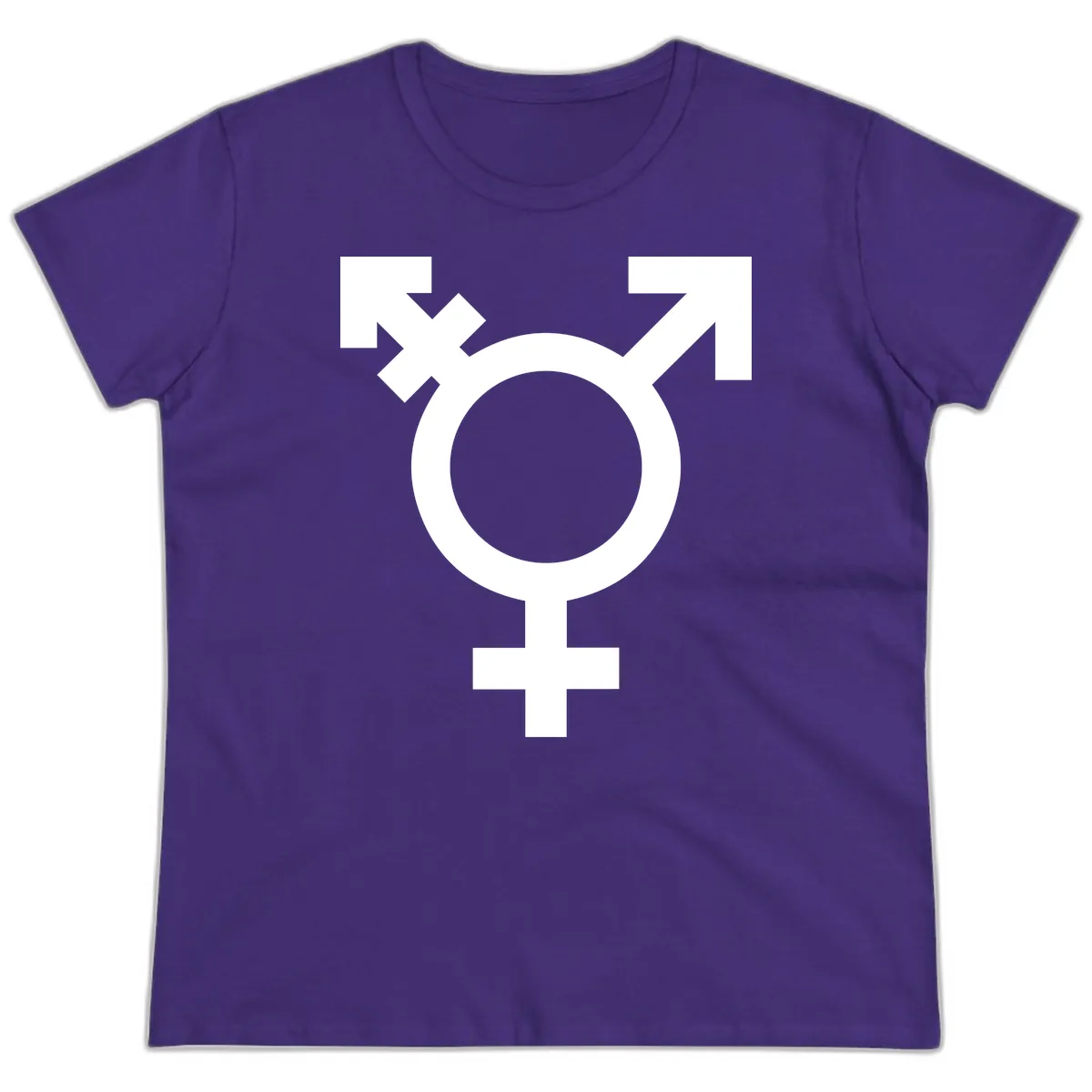 Trans Pride Symbol Ladies Tee in Purple