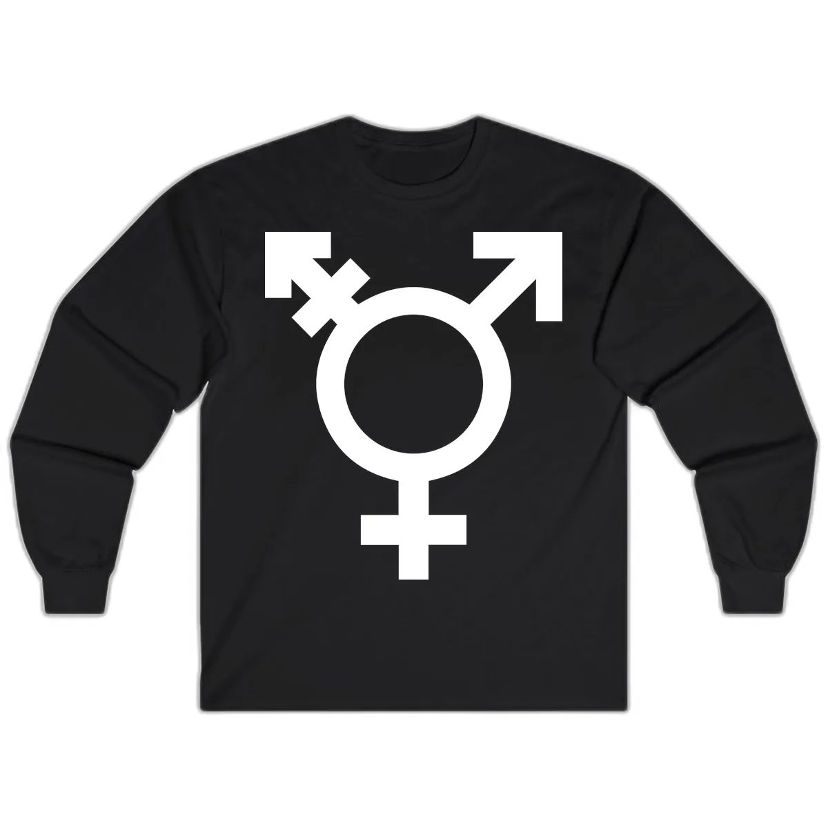Trans Pride Symbol Long Sleeve in Black