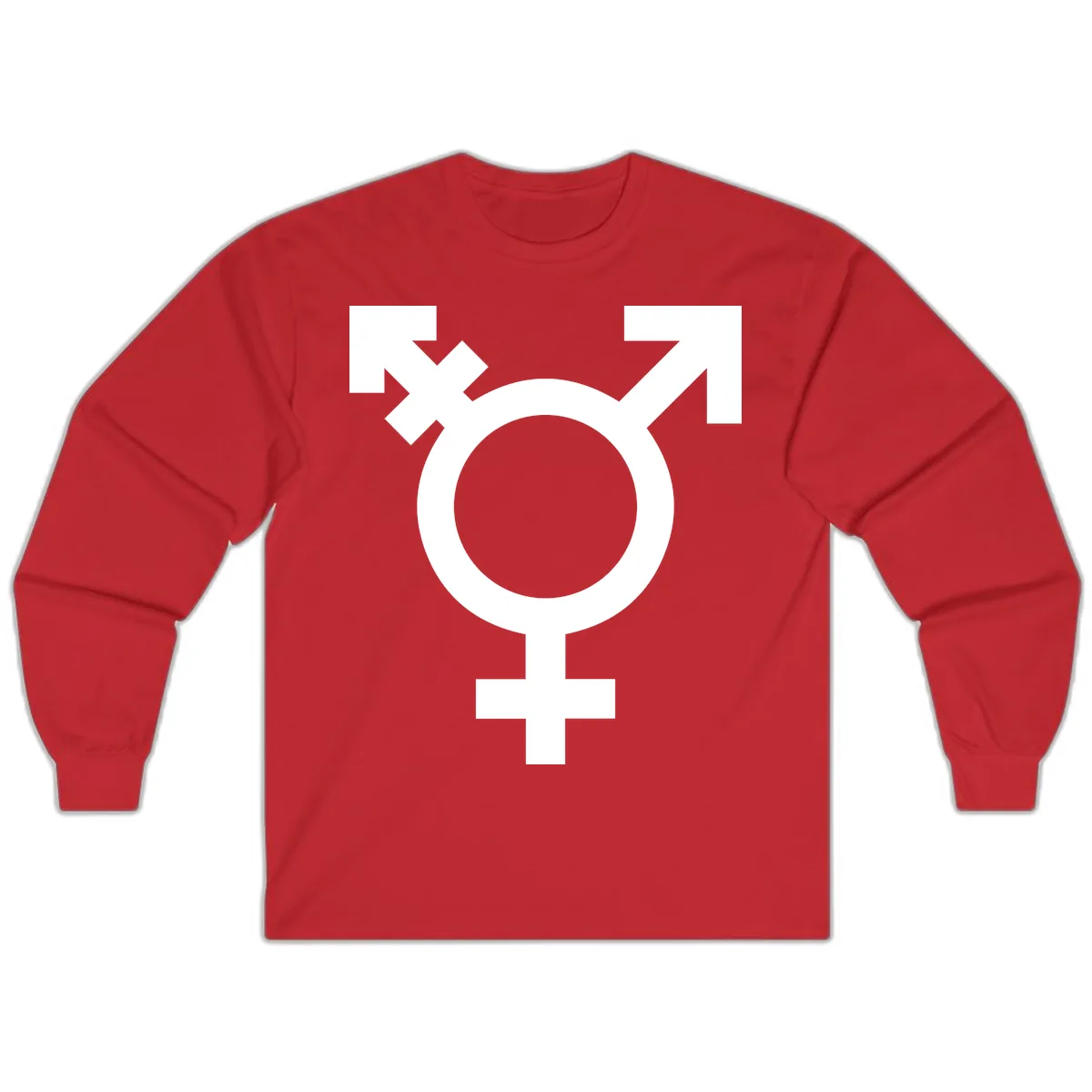 Trans Pride Symbol Long Sleeve in Red