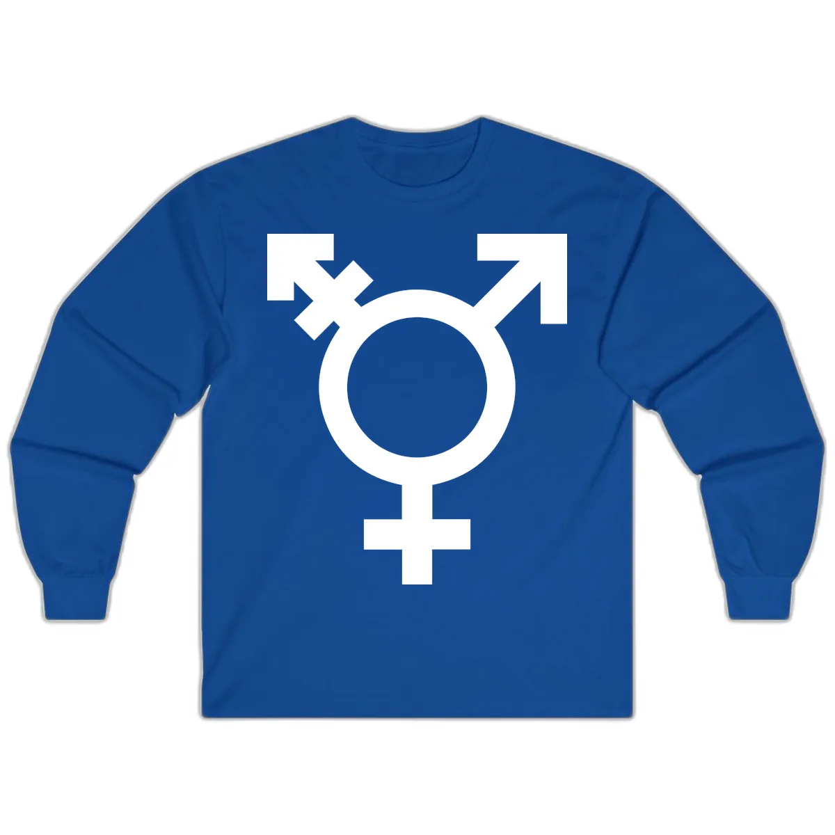 Trans Pride Symbol Long Sleeve in Royal