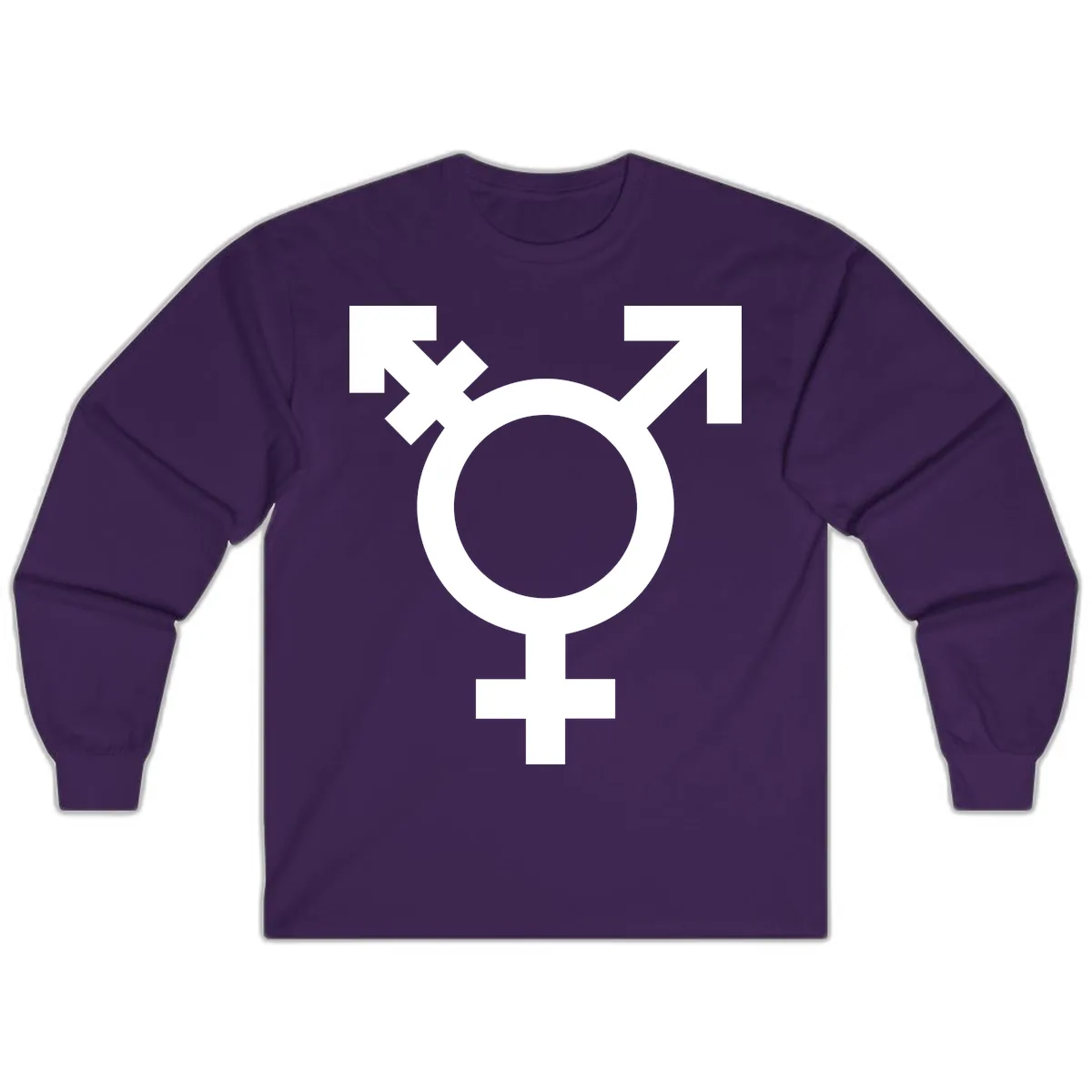 Trans Pride Symbol Long Sleeve in Purple