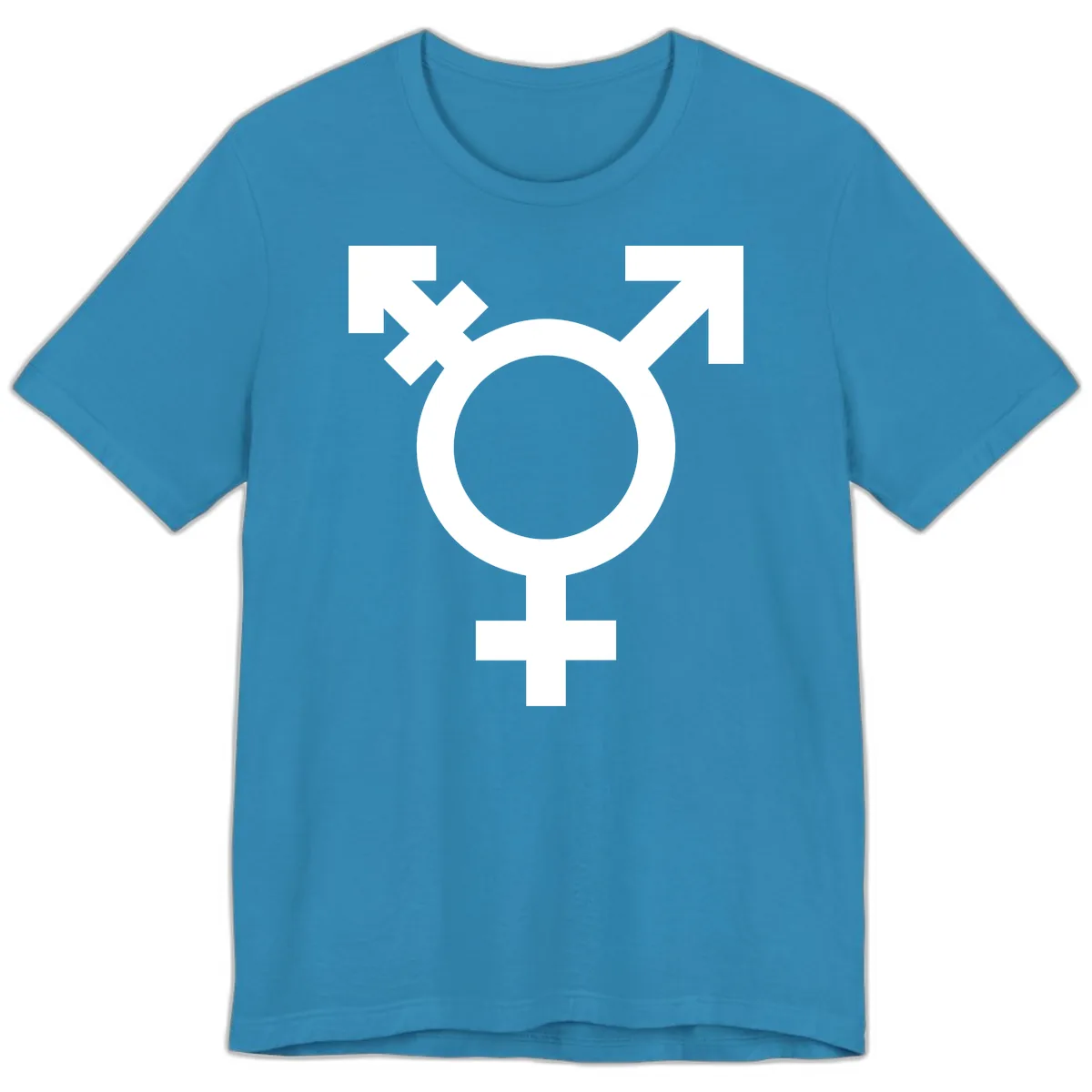 Trans Pride Symbol Premium T-Shirt in Aqua
