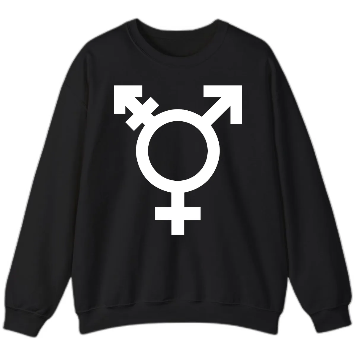 Trans Pride Symbol Sweatshirt in Black