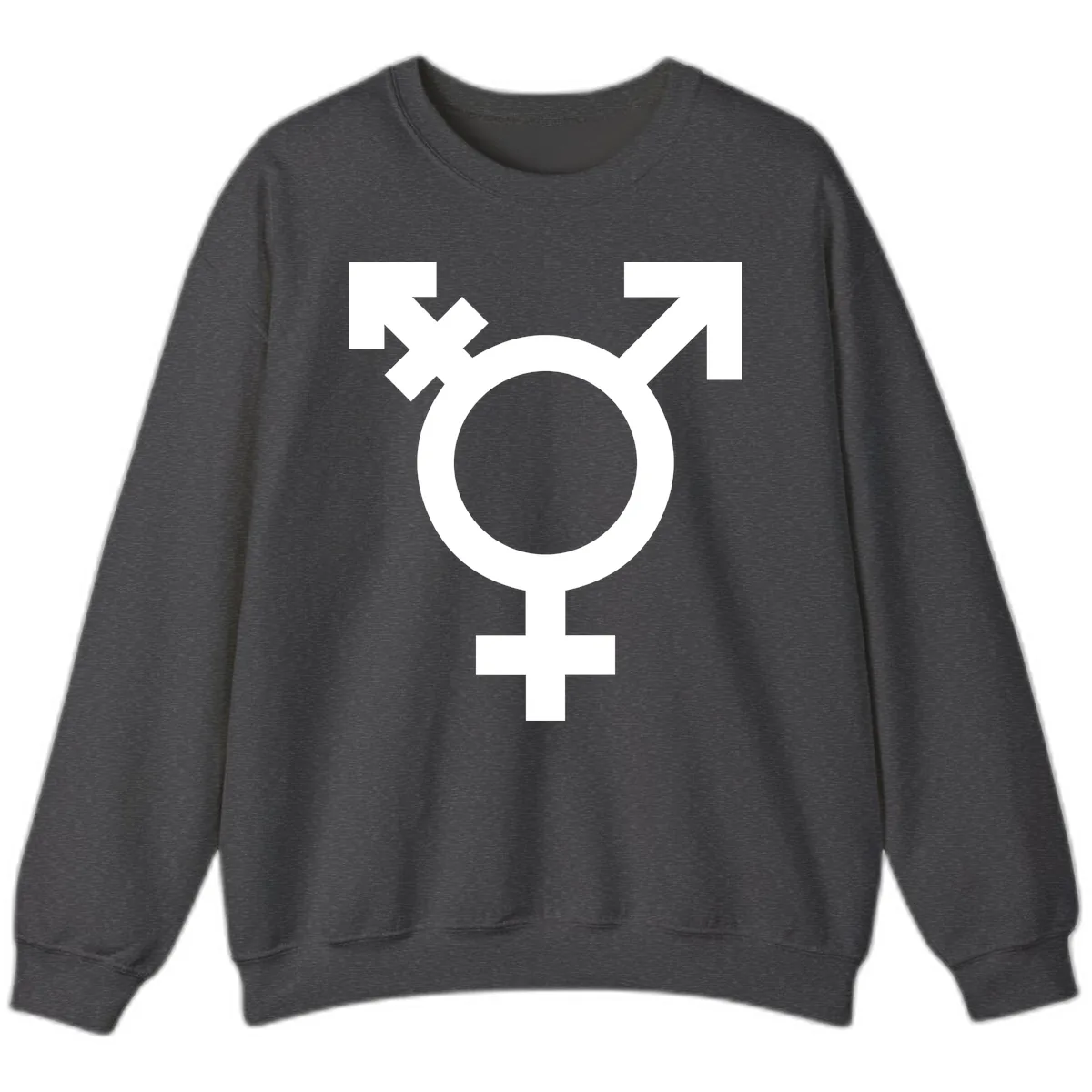 Trans Pride Symbol Sweatshirt in Dark Heather