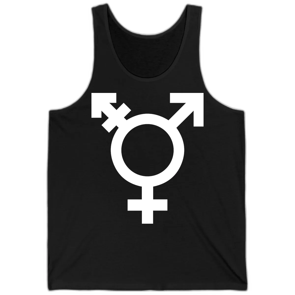 Trans Pride Symbol Tank in Black