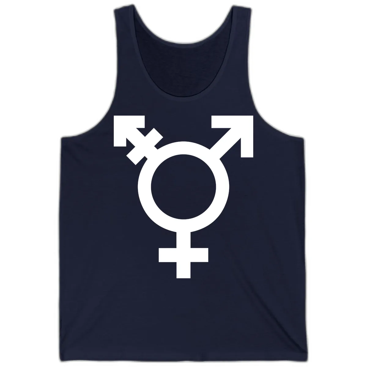 Trans Pride Symbol Tank in Navy