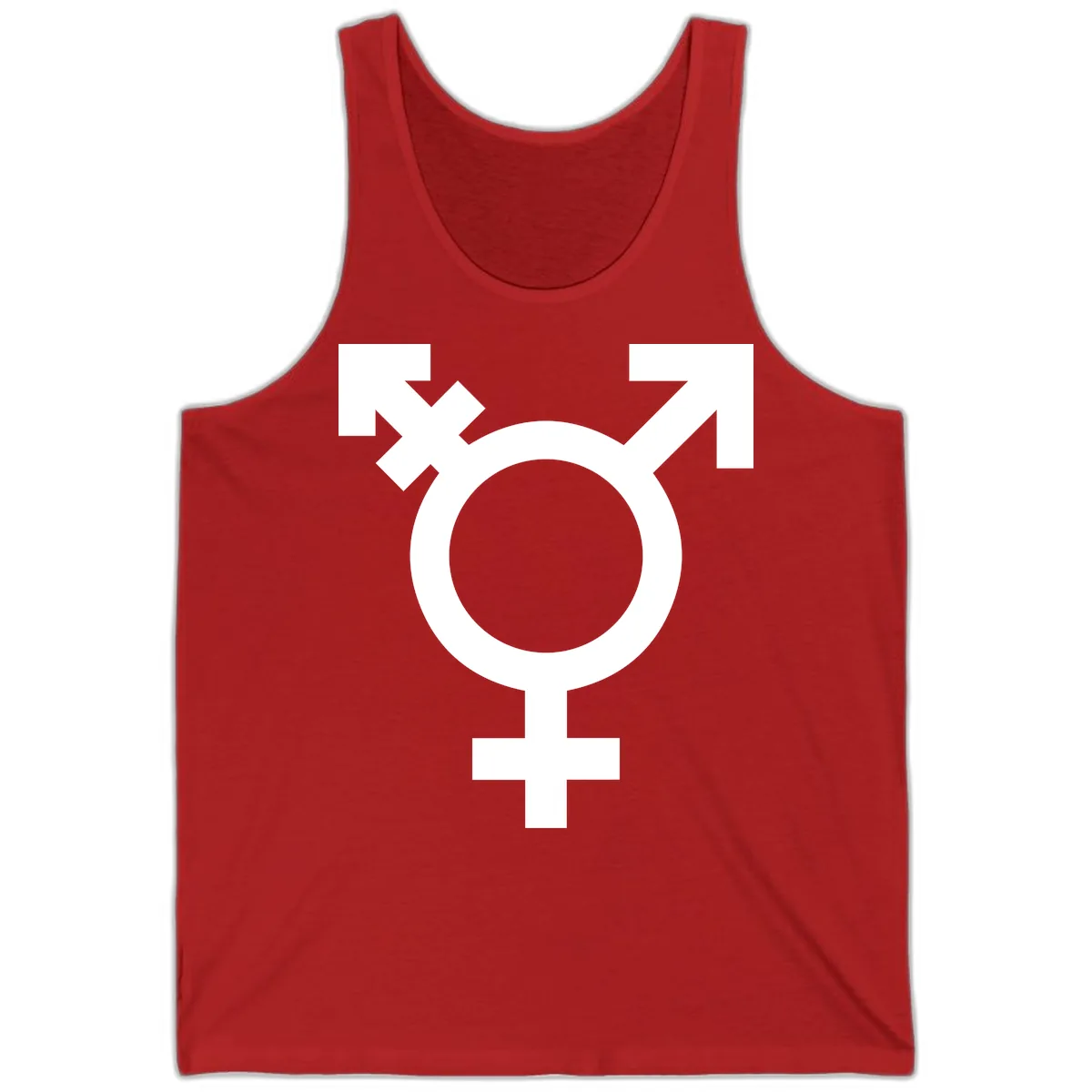 Trans Pride Symbol Tank in Red