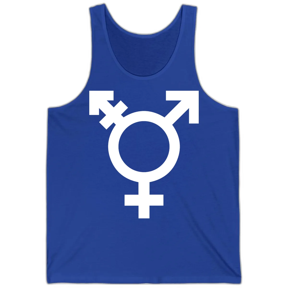 Trans Pride Symbol Tank in True Royal