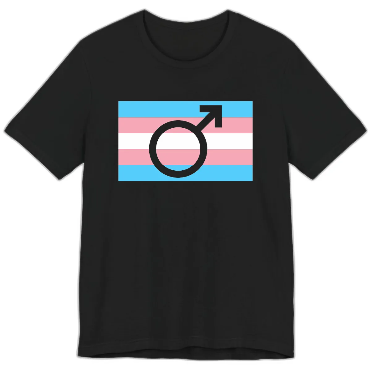 Trans Pride Flag Symbol Premium T-Shirt in Black