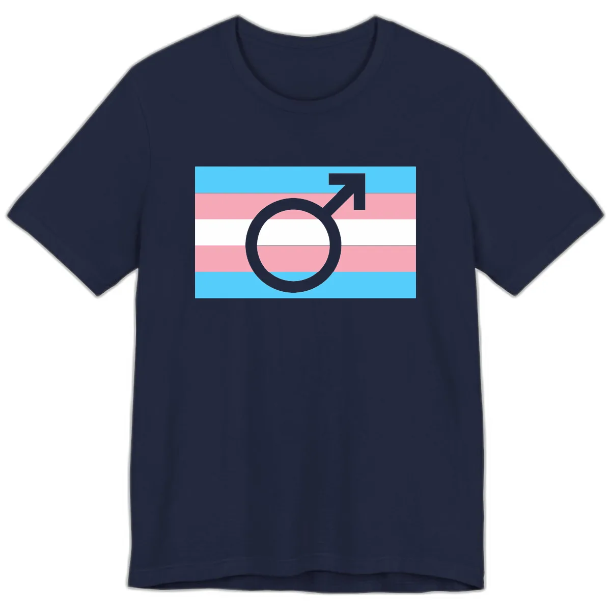 Trans Pride Flag Symbol Premium T-Shirt in Navy
