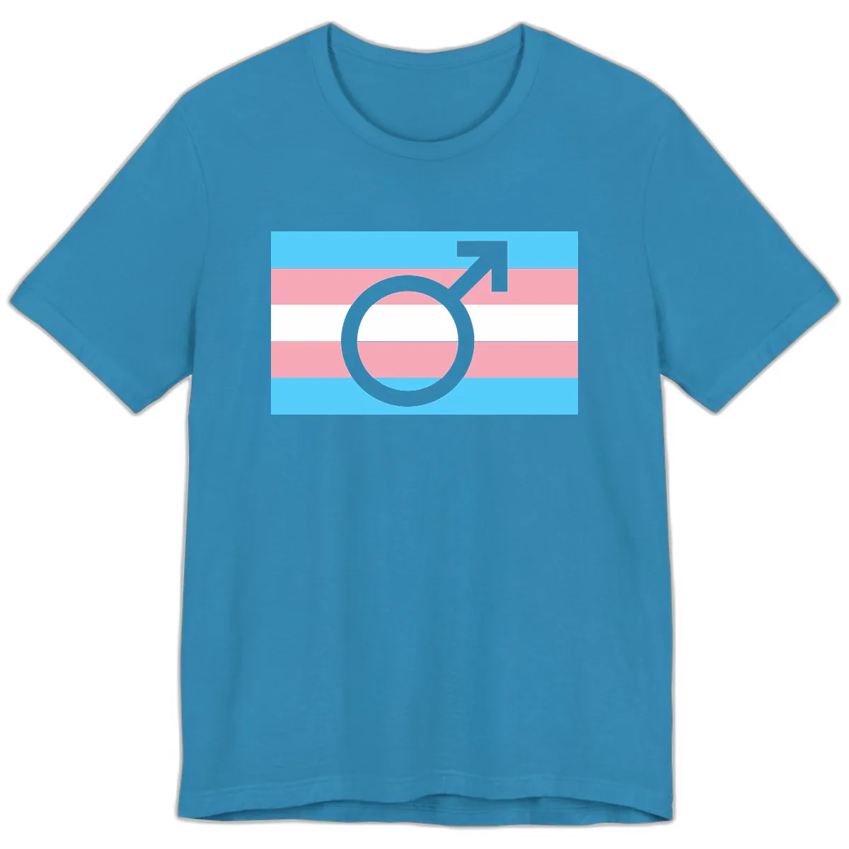 Trans Pride Flag Symbol Premium T-Shirt in Aqua