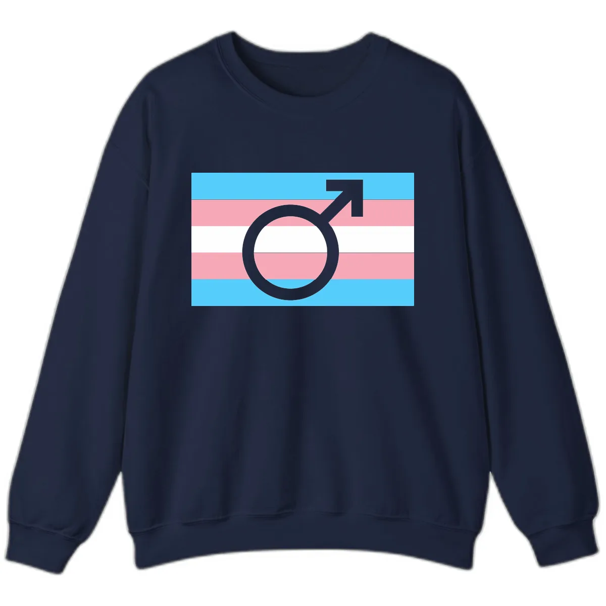 Trans Pride Flag Symbol Sweatshirt in Navy