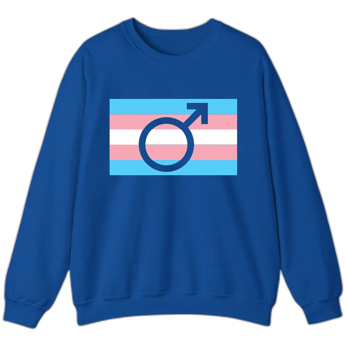 Trans Pride Flag Symbol Sweatshirt in Royal