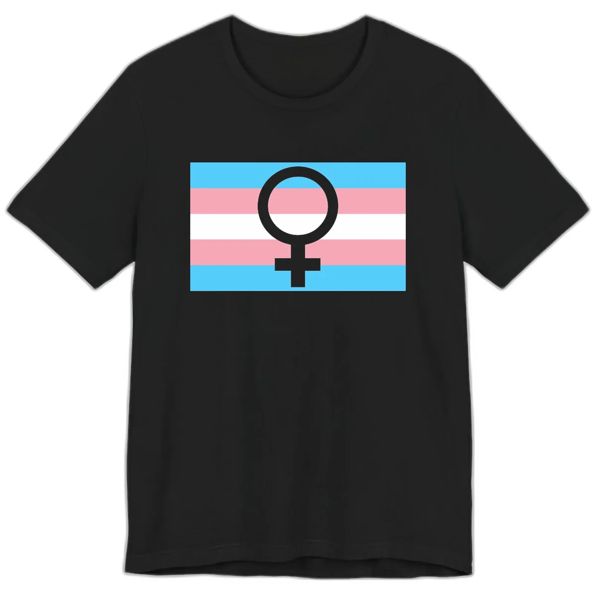 Trans Pride Flag Symbol Premium T-Shirt in Black