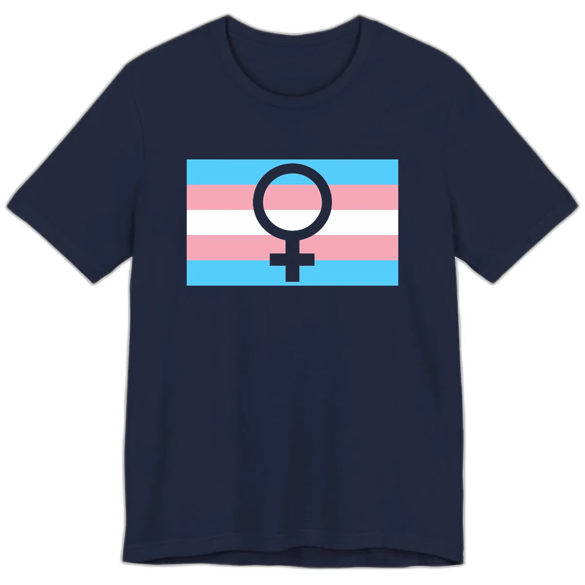 Trans Pride Flag Symbol Premium T-Shirt in Navy
