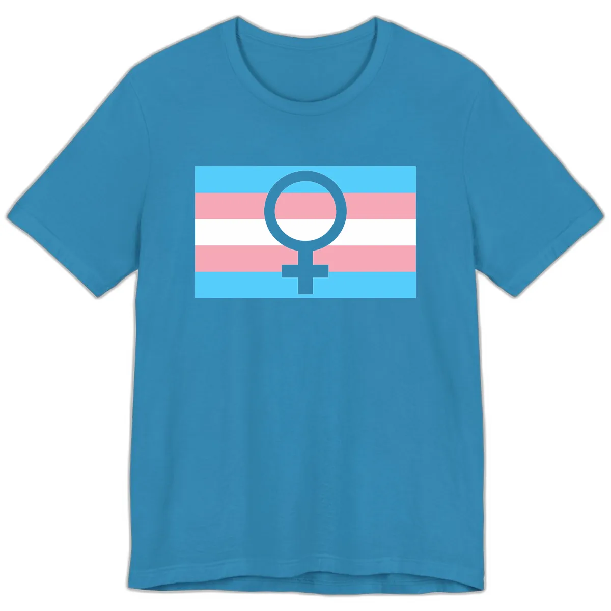 Trans Pride Flag Symbol Premium T-Shirt in Aqua