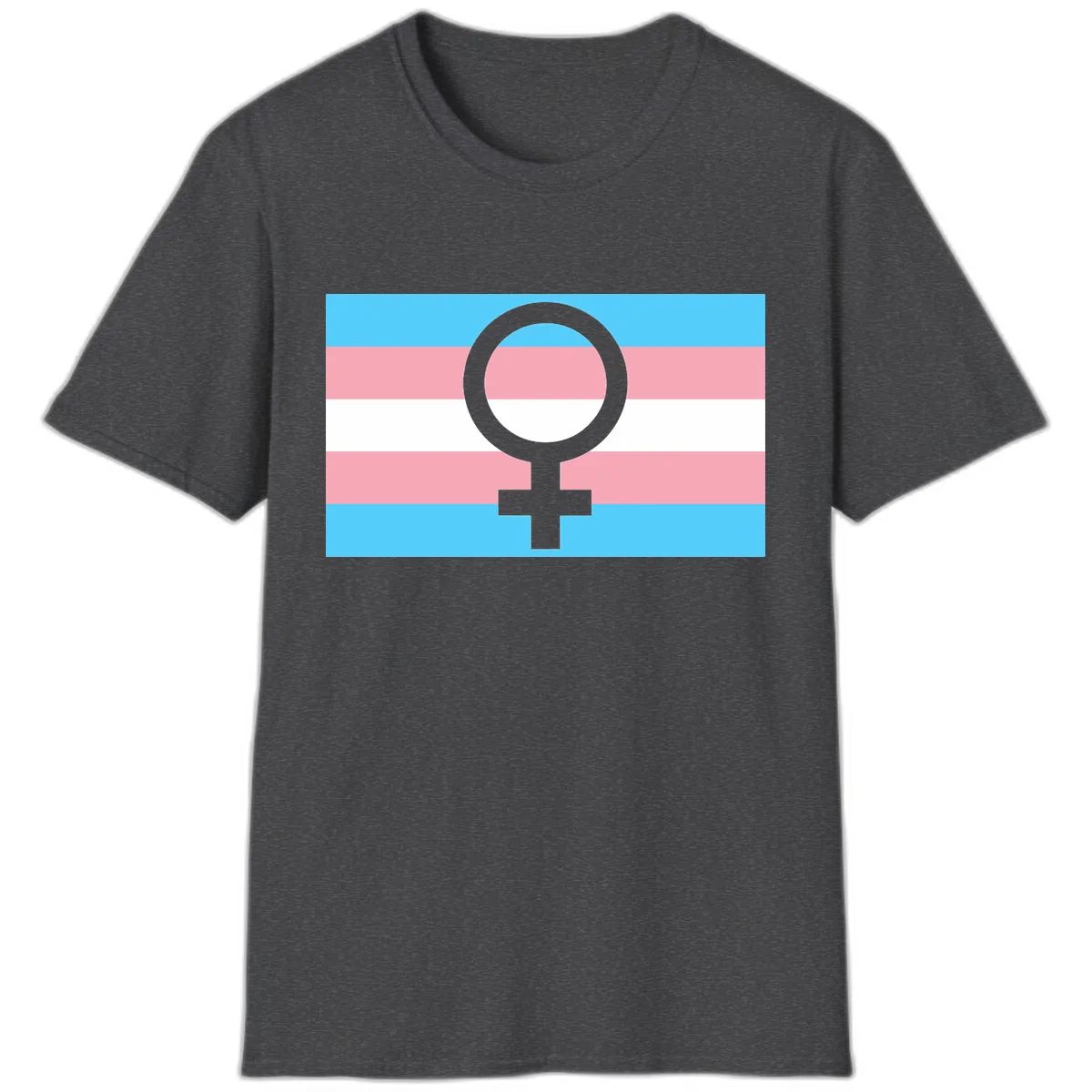 Trans Pride Flag Symbol T-Shirt in Dark Heather