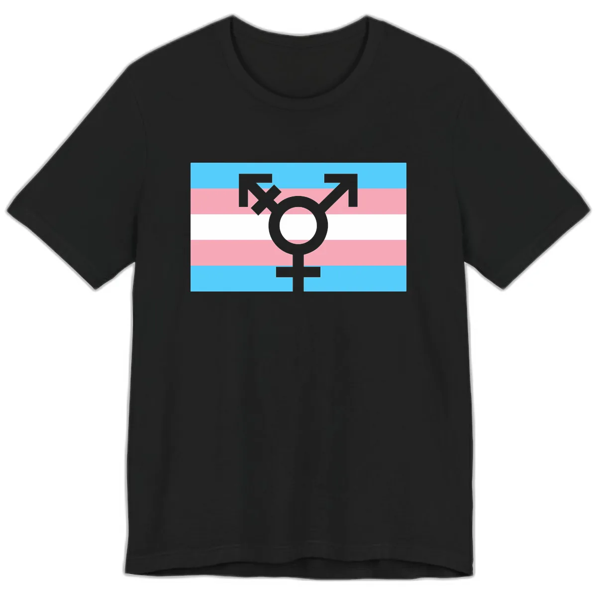 Transgender Pride Flag Symbol Premium T-Shirt in Black