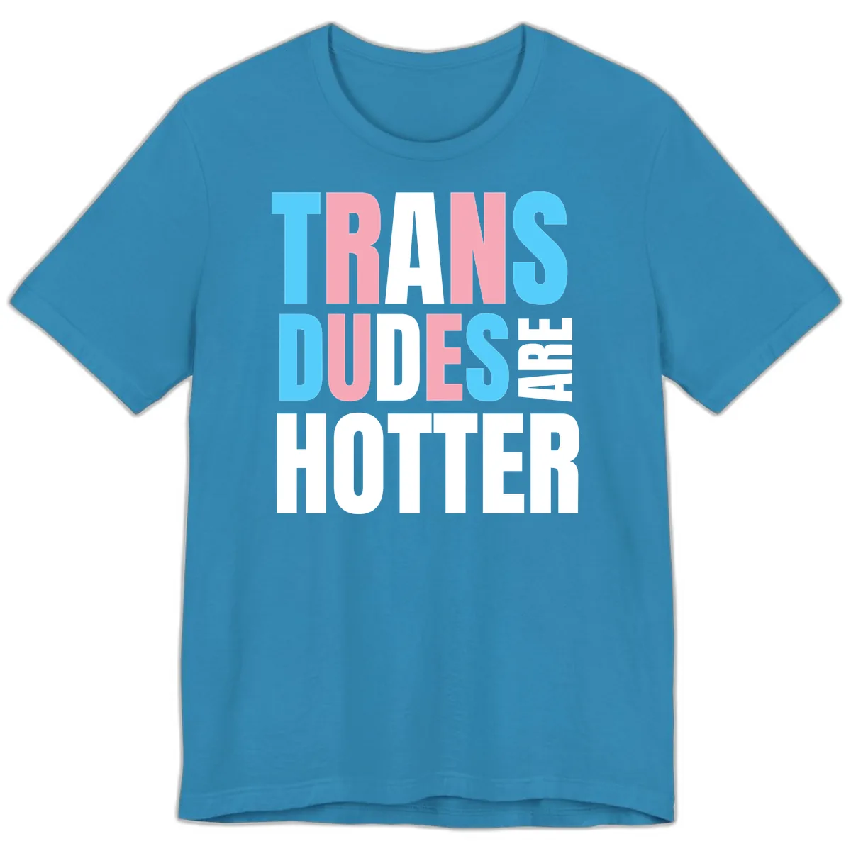 Trans Dudes Are Hotter Premium T-Shirt in Aqua