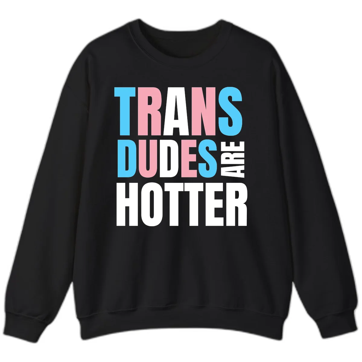 Trans Dudes Are Hotter Sweatshirt in Black