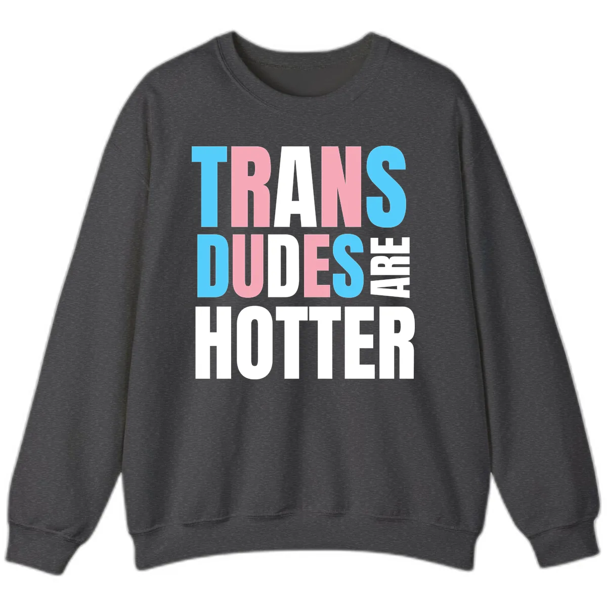Trans Dudes Are Hotter Sweatshirt in Dark Heather