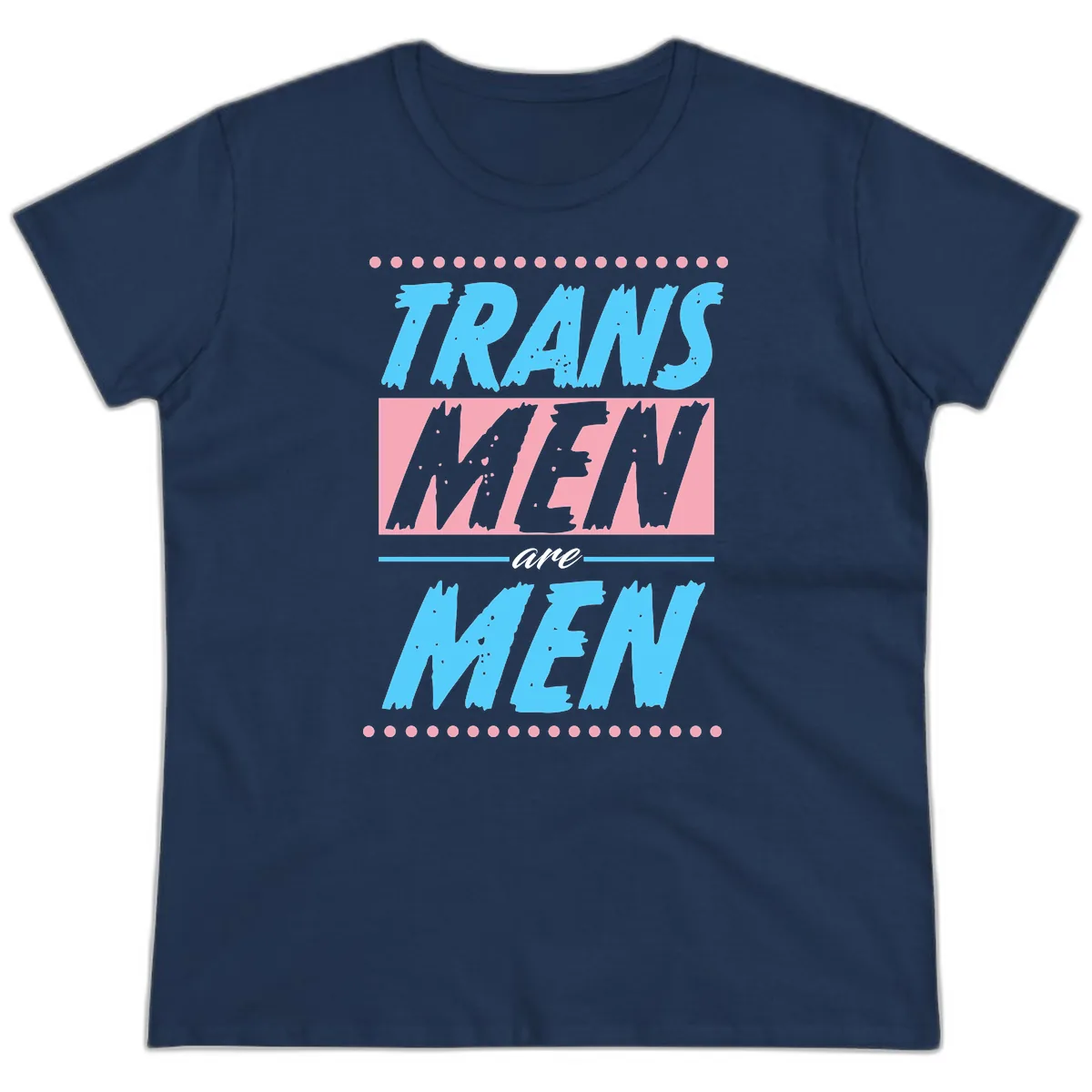 Trains New Men Are New Ladies Tee in Navy