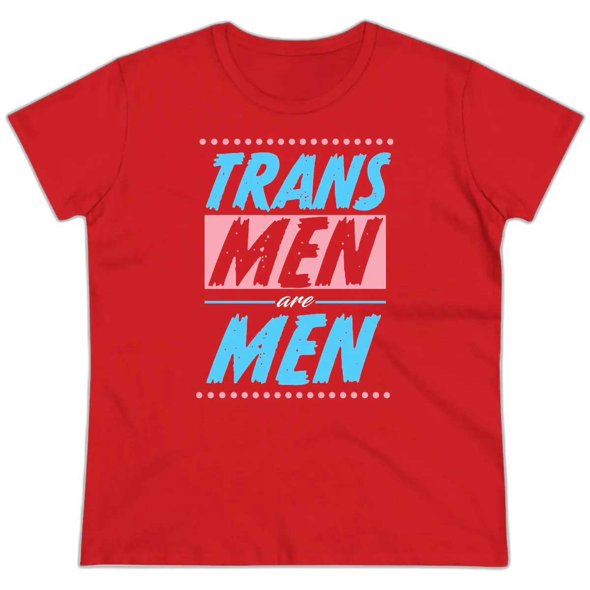 Trains New Men Are New Ladies Tee in Red
