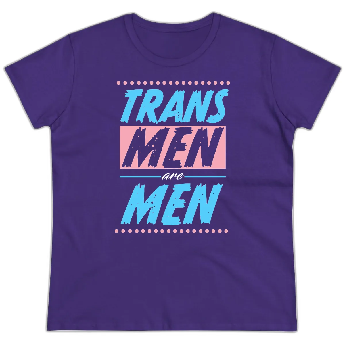 Trains New Men Are New Ladies Tee in Purple