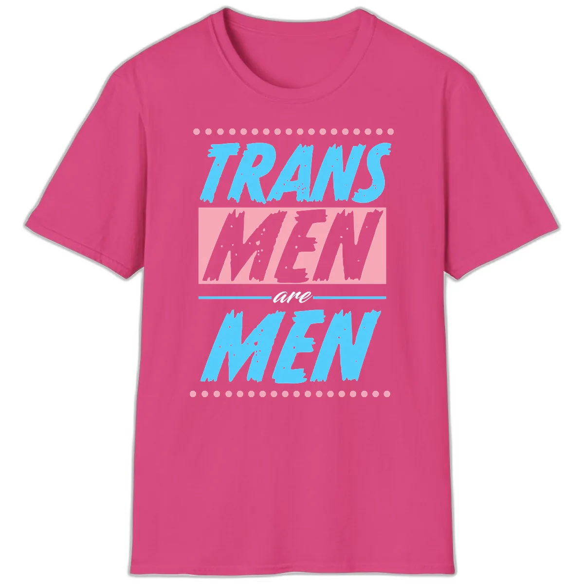 Trains New Men Are New T-Shirt in Heliconia