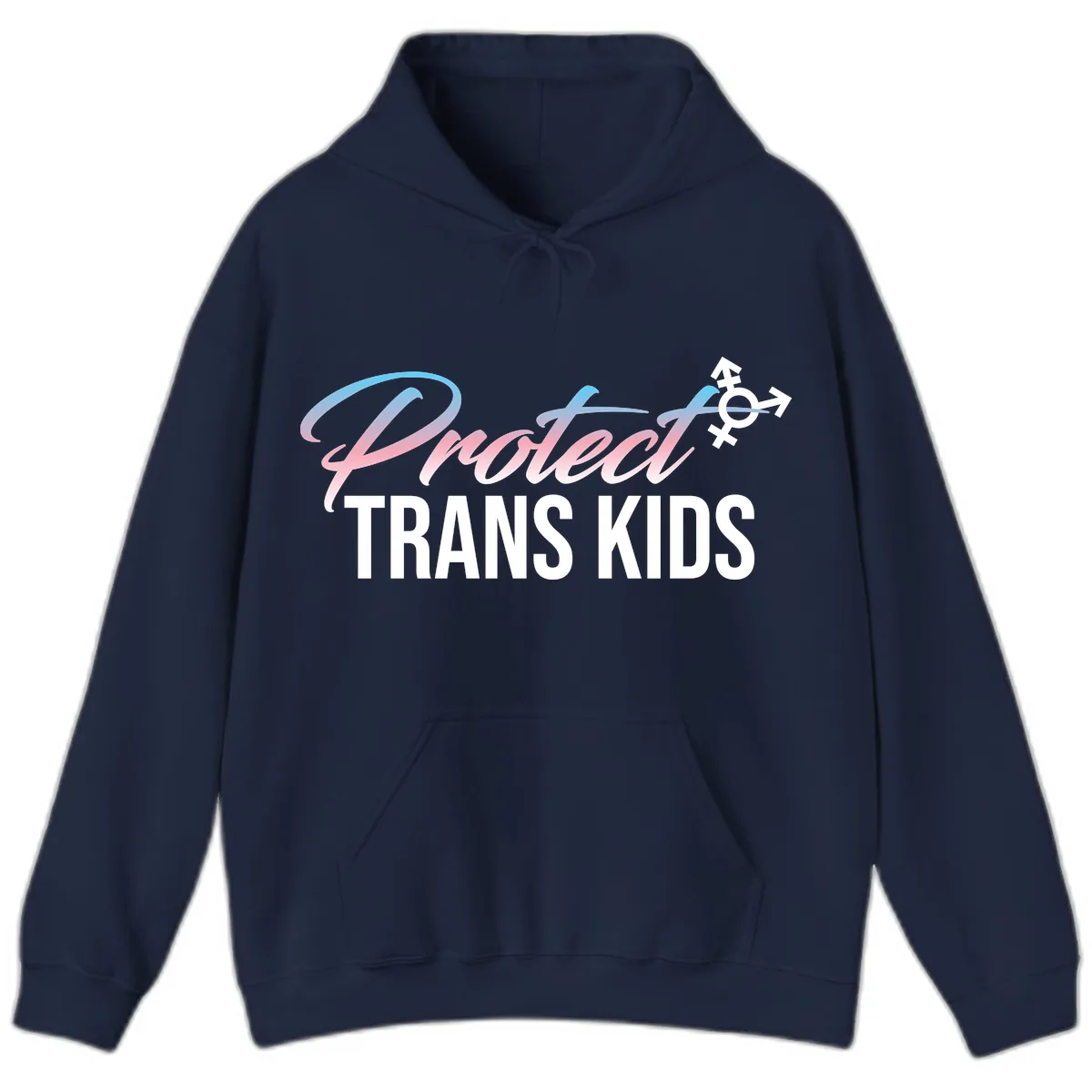 Protect Trans Kids Hoodie in Navy